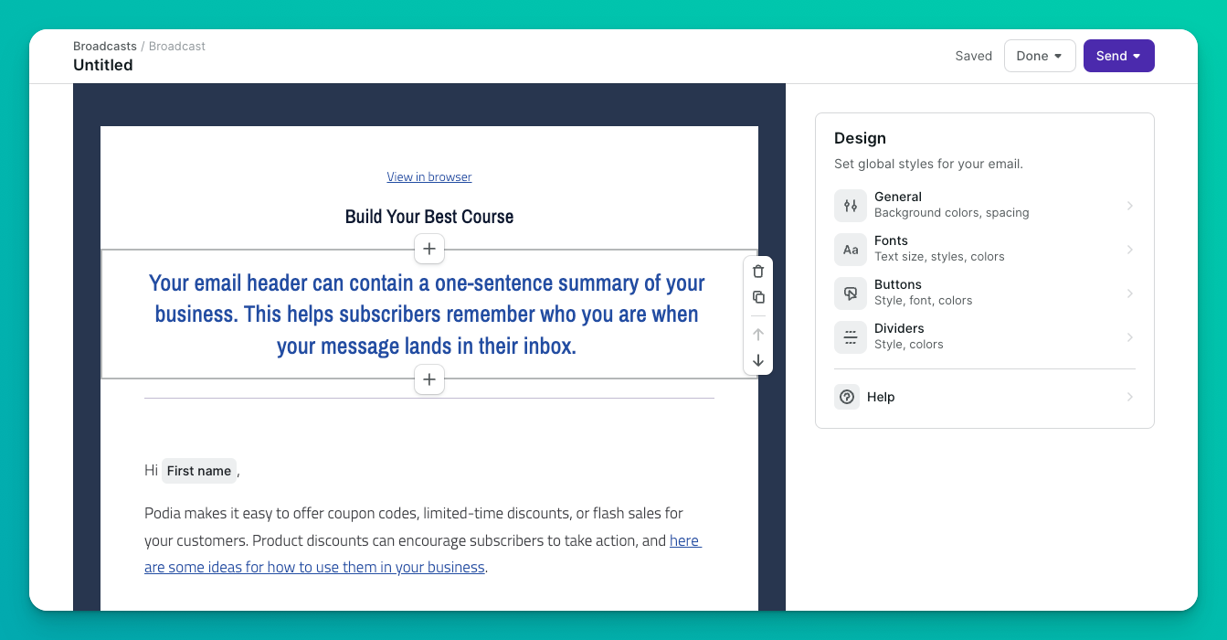 Email builder