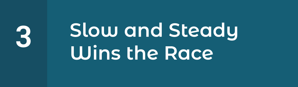 Slow and Steady Wins the Race