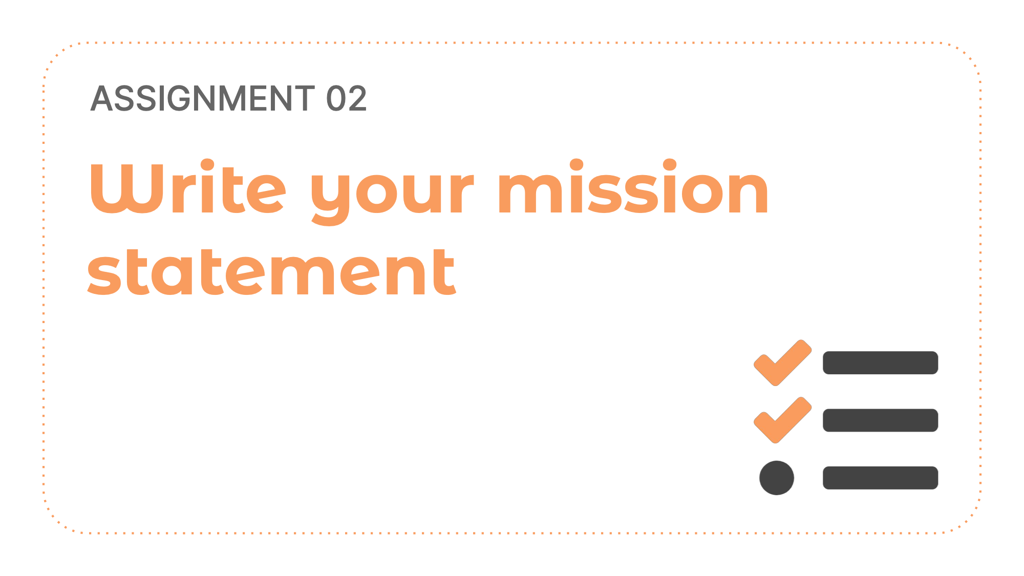 [A02] Write your mission statement