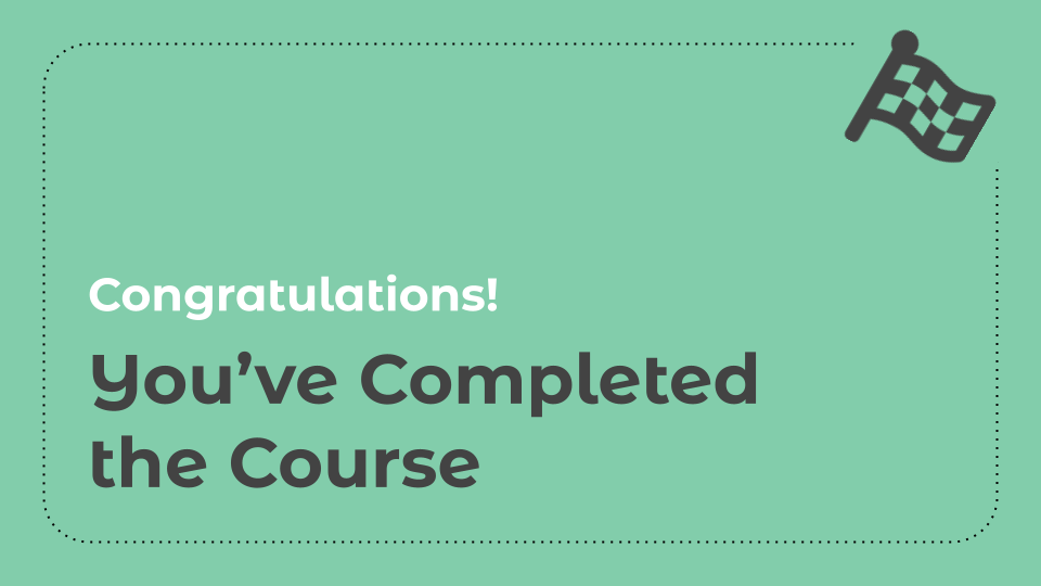 10.9: Congratulations!